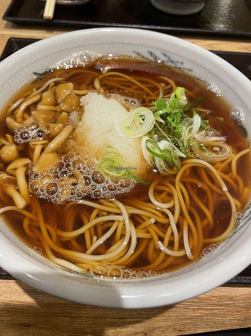 Mushroom soba with grated radish  at Soba Yukiya in Asahikawa