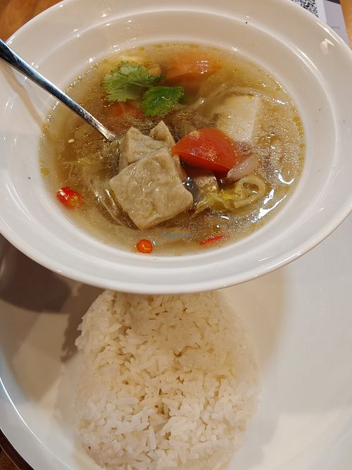 Pig Trotters Salted Veg Soup 猪肚咸菜汤 with rice at Mother Earth Classic Express - 大地之素 in Central Singapore