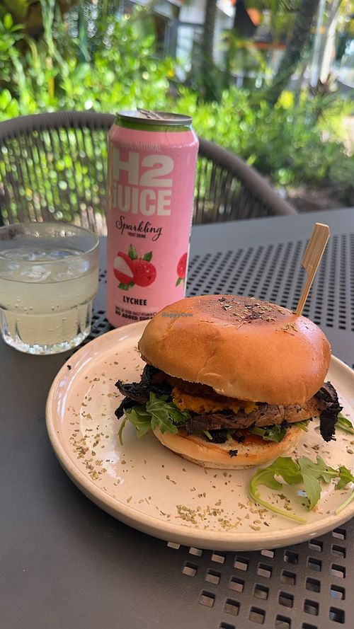 Vegan Shroom burger 🤤  at The ArtiZEN in Tamborine Mountain