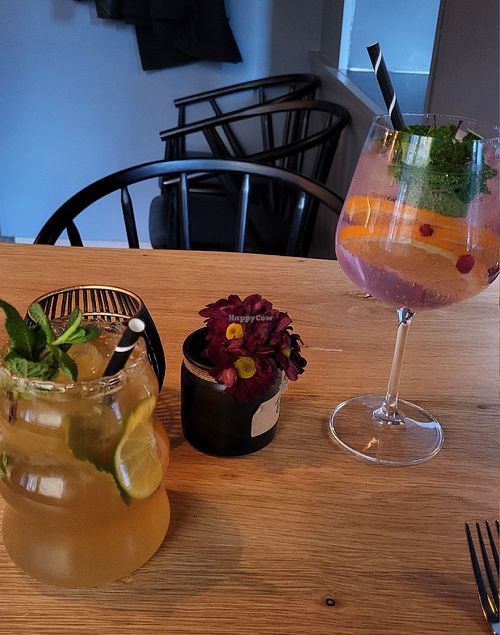 Lychee Ice tea and mixed water at MISAKI Restaurant in Pforzheim