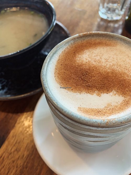 Dandelion latte and white miso soup ?  at Sister of Soul in St Kilda