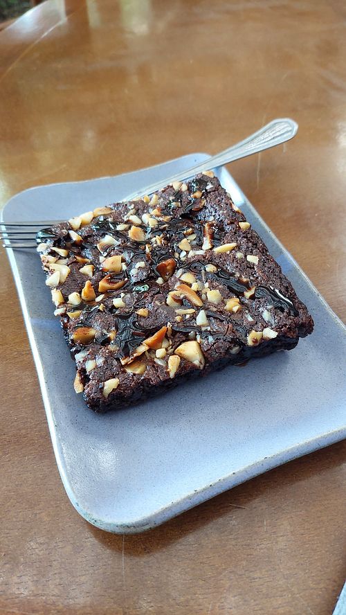 Brownie vegano at Jaboticaba Café Bistrô in Ubatuba