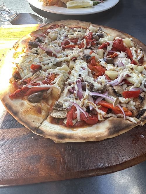 Vegan pizza   at Atomic Bar in Williamstown
