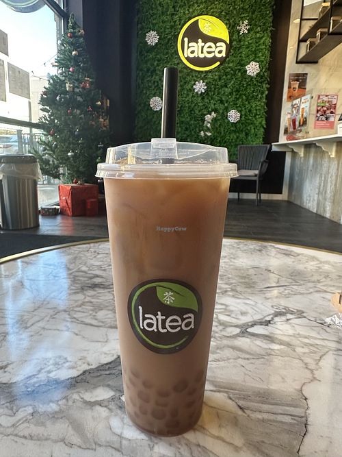 Brown Sugar Milk Tea with Almond Milk and Brown Sugar Boba  at Latea Bubble Tea in Lone Tree