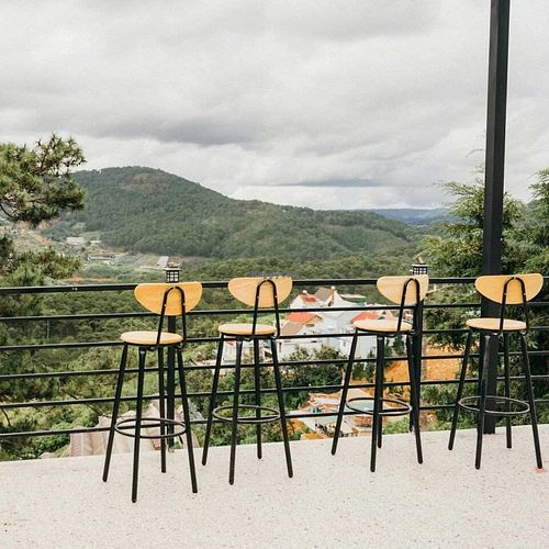 With the valley view, you can relax, calm your soul at Book Coffee - Dalat Harmony Garden in Da Lat