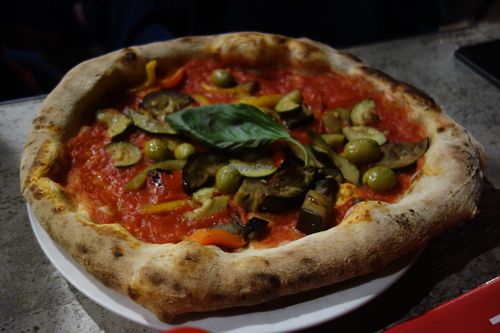 Tuscan pizza (vegan) at Gotti Pizza in Saarbrucken