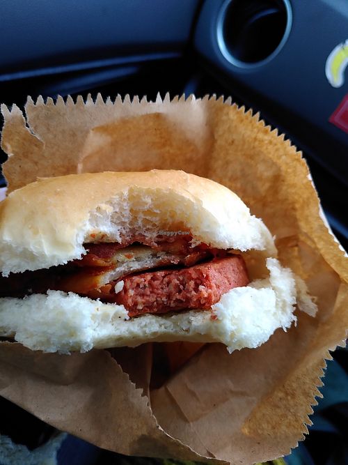 Lorne sausage and tattie scone roll #Veganuary at The Wee Coffee Shop  in Blairgowrie