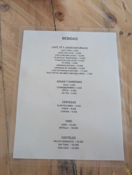 Drinks at La Popular Brunch & Pizza in Santa Marta