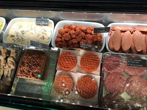 Veggie meat at Hiltl Vegimetzg in Zurich