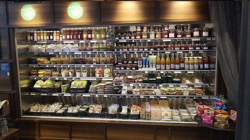 Products at Hiltl Vegimetzg in Zurich