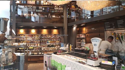 Vegan butcher at Hiltl Vegimetzg in Zurich