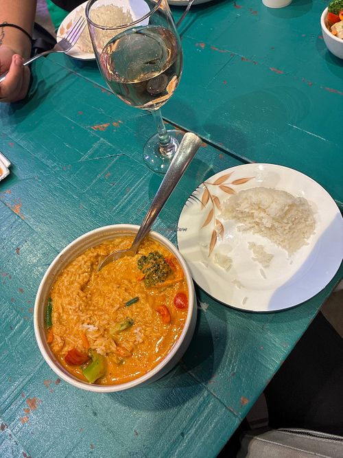 Panang curry with veg and tofu   at Number 12 Thai Restaurant in Melbourne