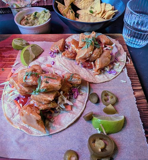 Tacos with no-chicken  at FiveOne 51 in Riga