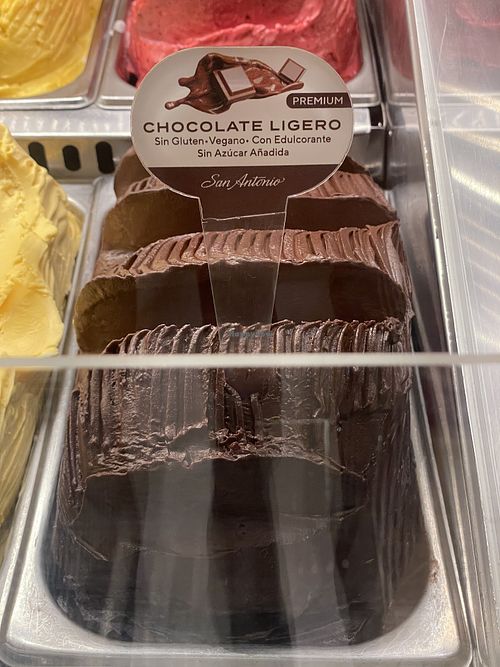 Chocolate (light). Sugar free with sweeteners. Gluten free.  at Pasteleria San Antonio in Lima