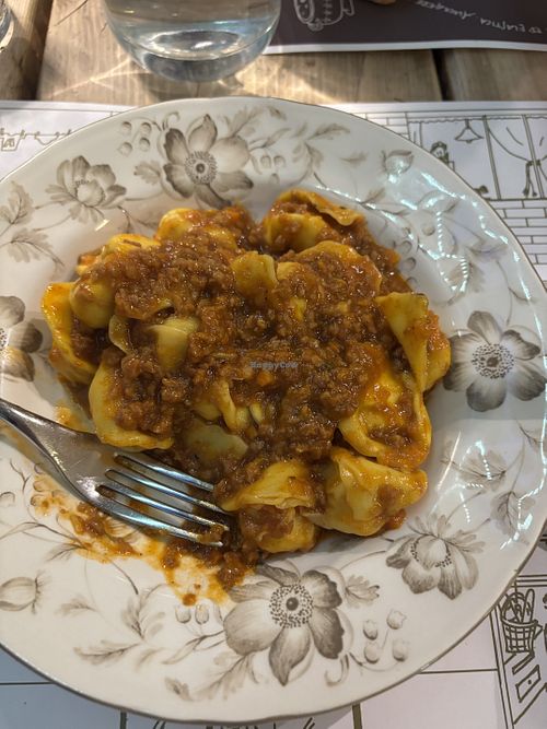Vegan cappelletti with seitan ragù   at Cucina del Condominio in Ravenna