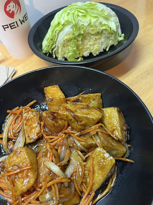 Teriyaki Tofu with Carrots and Lettuce Wraps  at Pei Wei Asian Kitchen in Kissimmee
