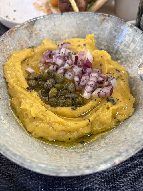 Vegetable hummus dip  at Kuzina in Valencia