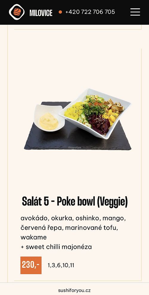 Poke bowl  at Sushi 4 You  in Milovice