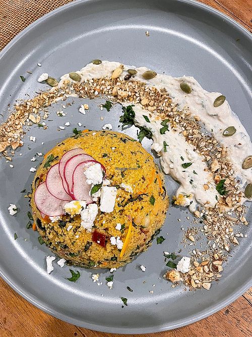 Mediterranean Couscous (take out the feta and it becomes vegan) at The Shack Restaurant and Bar in 