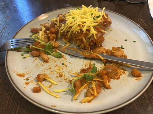Home made beans on toast with vegan cheesee  at Badger & Bean  in Howden
