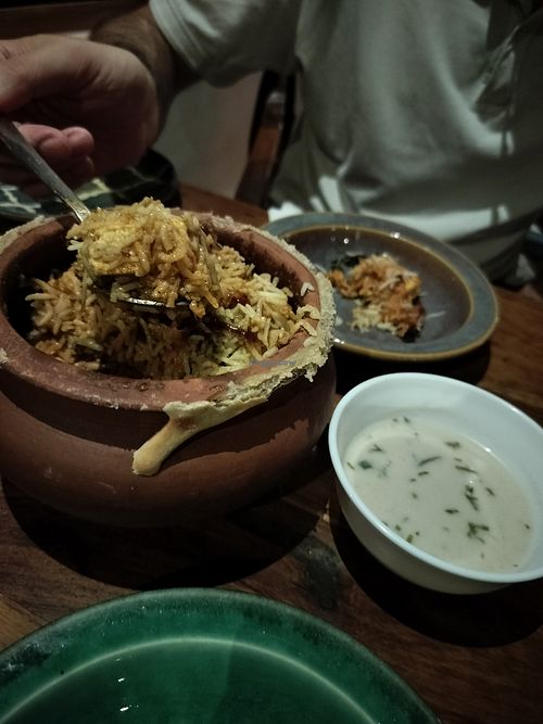 Tandoori tofu biryani at Terrassen Cafe in Kuilapalayam