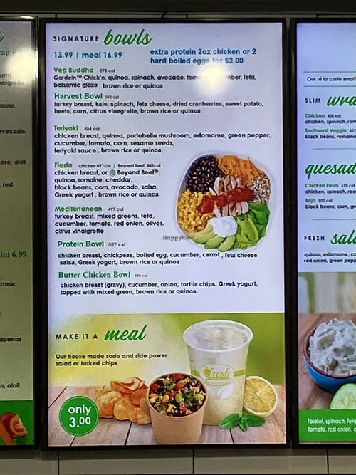 Veg Buddha (order without cheese); other menu items can be subbed with Beyond beef or Gardein Chik'n and ordered without dairy.  at Fresh Healthy Cafe in Gibsons