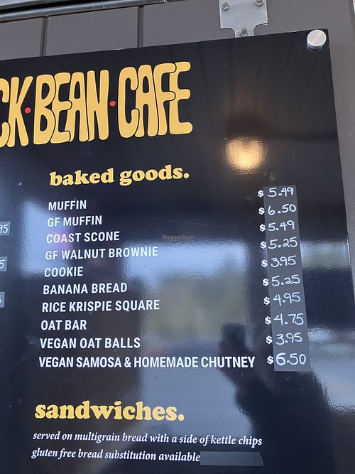 A couple of vegan options  at Black Bean Cafe in Langdale