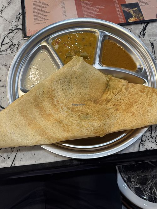 Vegan Masala Dosa  at Curry Leaf in Tanah Rata