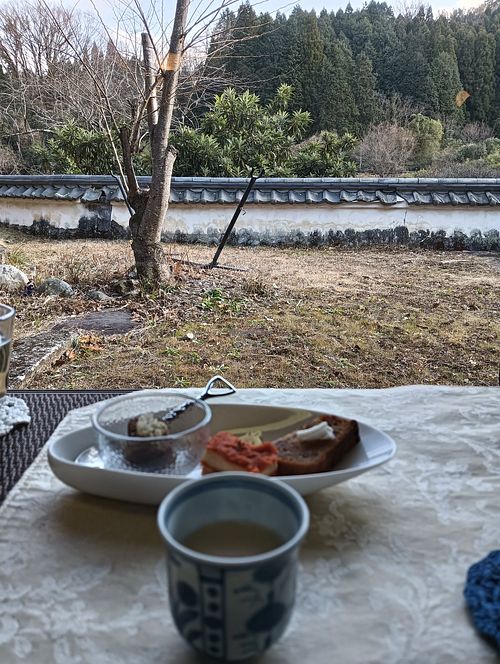Apatiser. You can see the train running from the window side seats. #Veganuary at Cafe Cocochi in Taketa