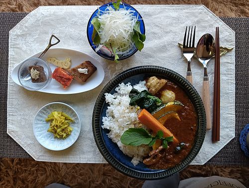 Curry rice #Veganuary at Cafe Cocochi in Taketa