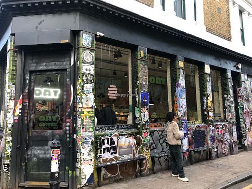 The café on Brick Lane at Oat Coffee Brick Lane in East London