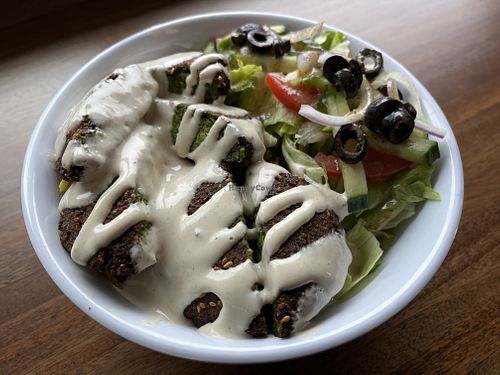 Mediterranean Bowl with Falafel  at Habebah in Monmouth