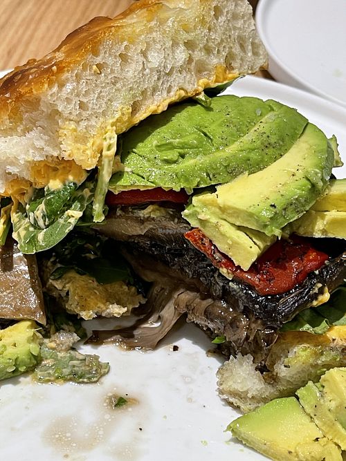 This is the vegan mushroom focaccia. Sooo good    at Table 37 in Bayswater