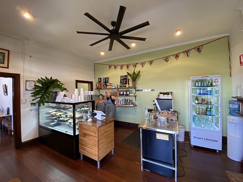 Front of house, Trish and Katie. at Phoenix Cafe in Bowraville