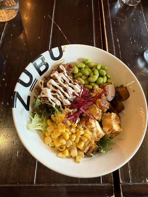 Vegan tofu bowl  at Zubu - Kerrisdale in Vancouver