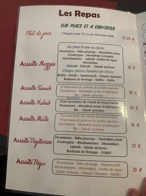 Végane   at Le Gout Syrien in Grenoble