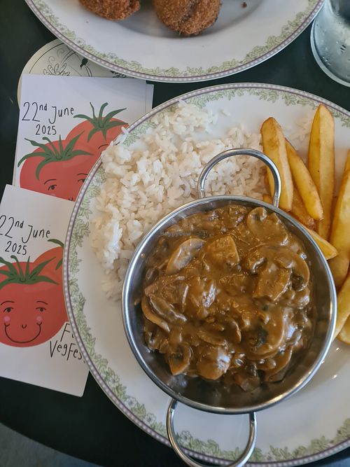 mushroom stroganoff at Betty Nicols in Kirkcaldy