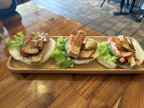 Tofu Bao buns   at Fandango Cafe in North Melbourne