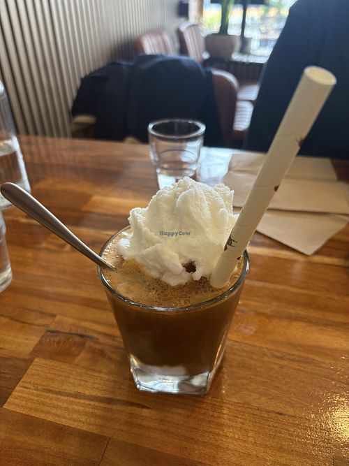 Vietnamese iced coffee with coconut ice cream   at Fandango Cafe in North Melbourne