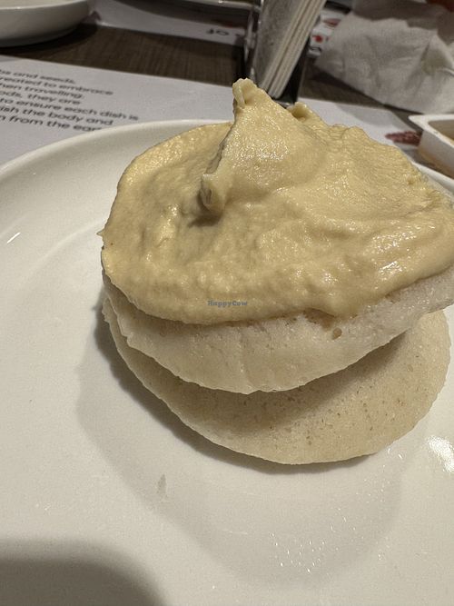 Rice cake con hummus  at MCT - Flight Club  in Muscat