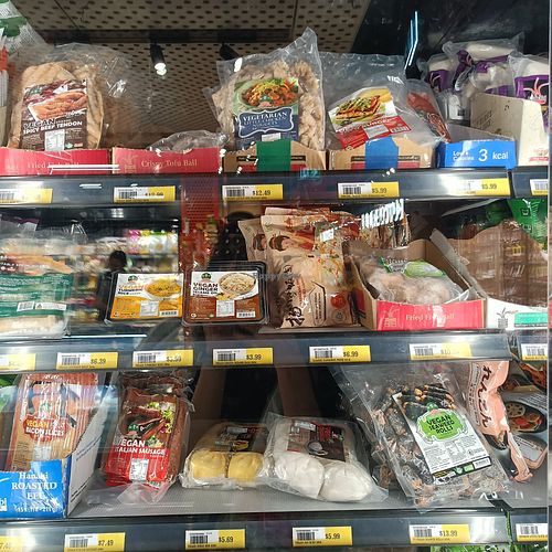 Vegan freezer at Asian Food Connection  in Wantirna South