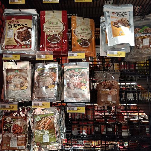 Vegan shelf at Asian Food Connection  in Wantirna South