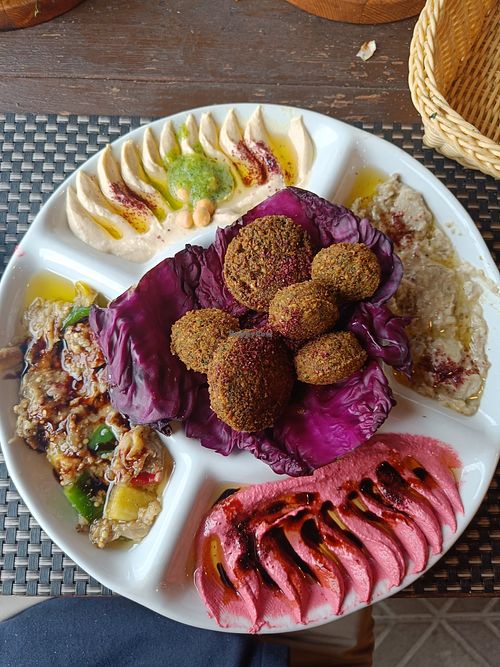 Falafel time plate at Falafel Time Restaurant in Wadi Musa