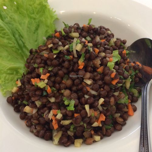 lentil salad at Kin-Lum Vegetarian in Chiang Mai