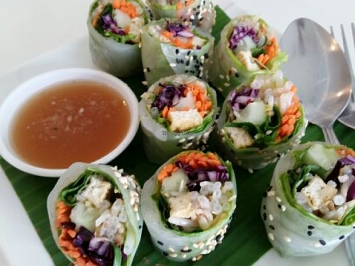 fresh rolls at Kin-Lum Vegetarian in Chiang Mai