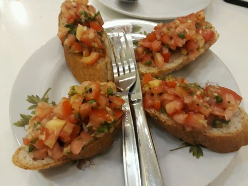 Brushcetta at Kin-Lum Vegetarian in Chiang Mai