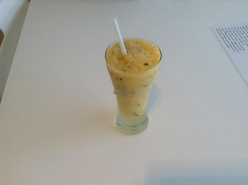 Passion fruits shake at Kin-Lum Vegetarian in Chiang Mai