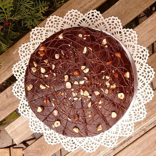 vegan chocolate cake at Vanilla Kitchen in Sofia