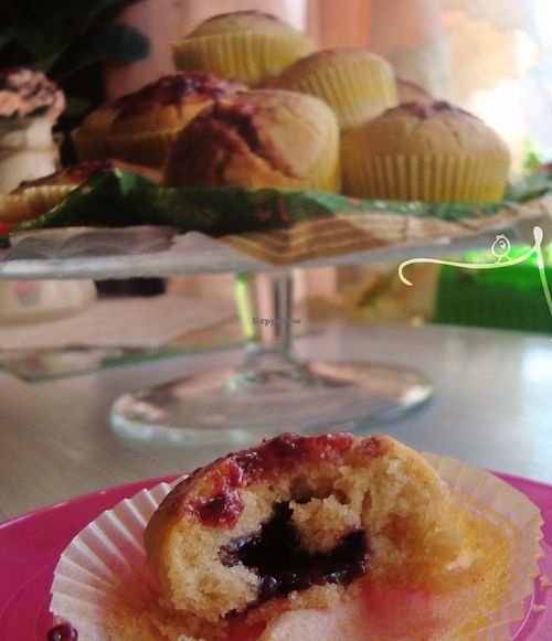 The one I love the most- gluten free with raspberry filling. Go go go! at Vanilla Kitchen in Sofia