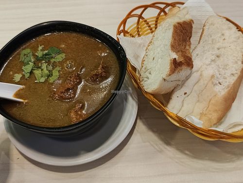 Mutton soup - my hot favourite here at Gokul Raas Vegetarian - Little India in Central Singapore
